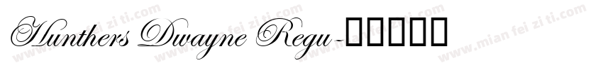Hunthers Dwayne Regu字体转换
